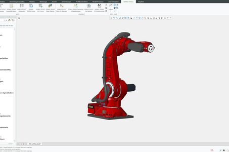 3D-CAD-Modell des MABI MAX200-2.5-P Industrieroboters in PTC Creo.